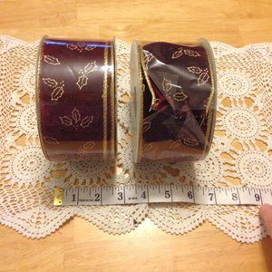 Christmas wire-edged wide ribbon bundle, 20 yards!